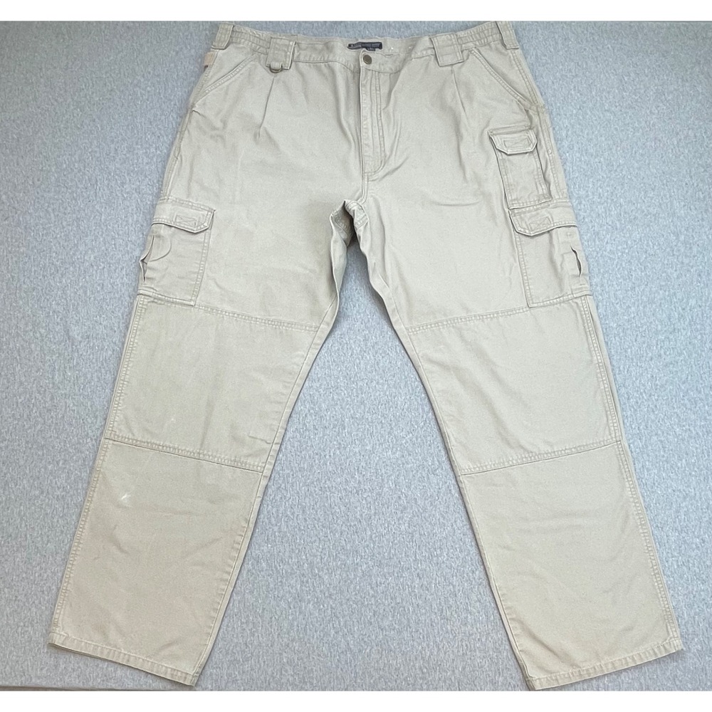 5.11 Tactical Pants Mens 44 x 34 Beige Cargo Double Knee Canvas 72451